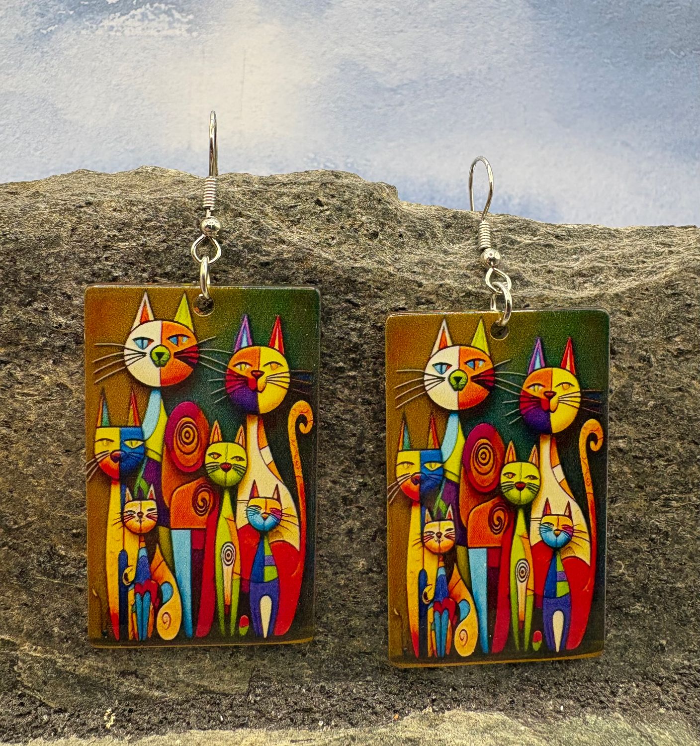 Cat Earrings (Feline Family)