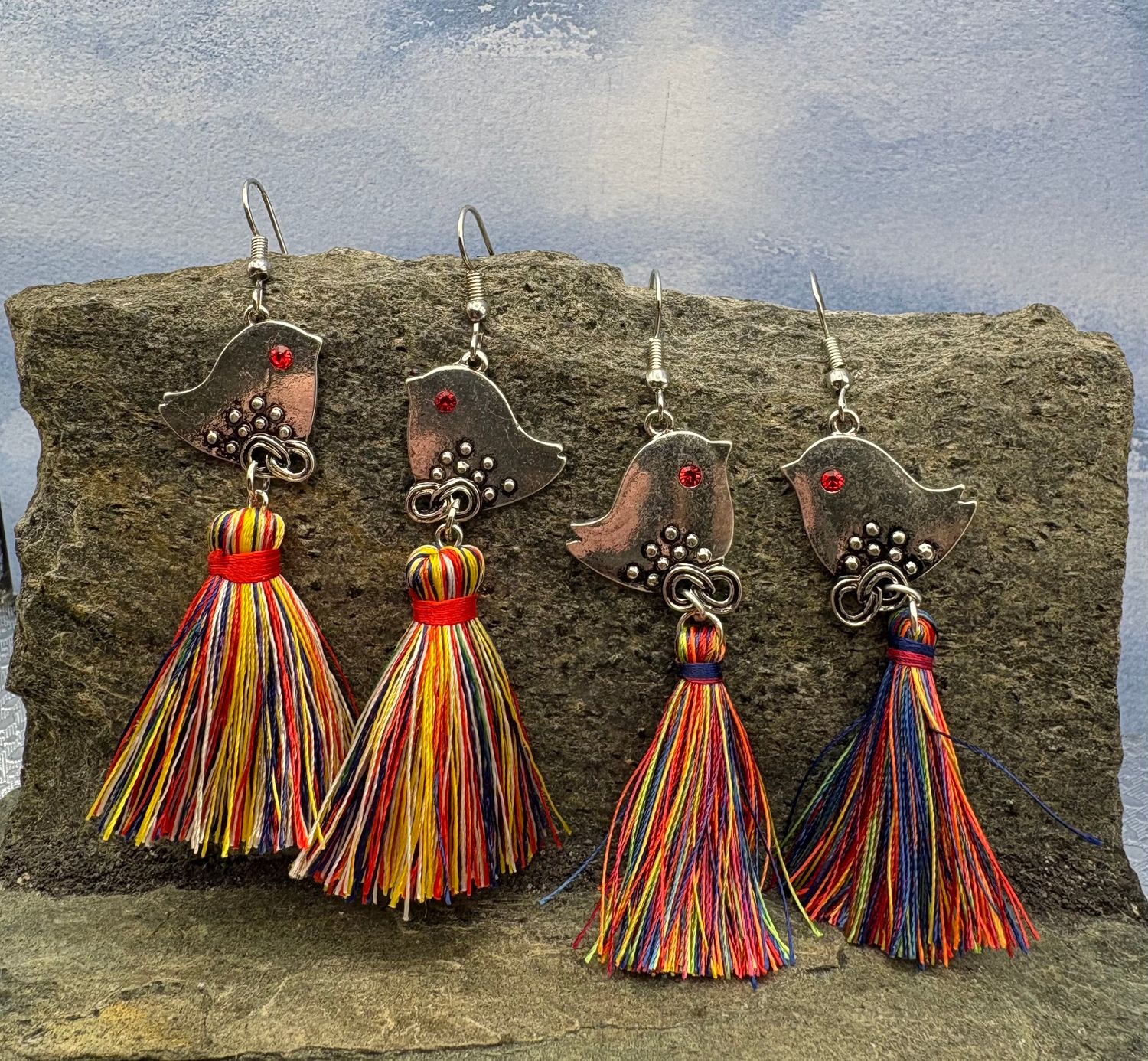 Bird Earrings w/tassels