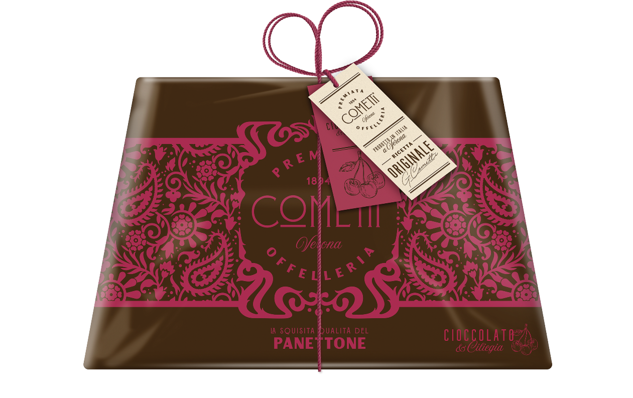 Panettone Cioccolata e Cilliegia 750 g, Cometti