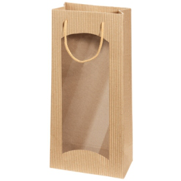 2er Tragetasche mit Sichtfenster natur 2er Tragetasche mit Sichtfenster natur