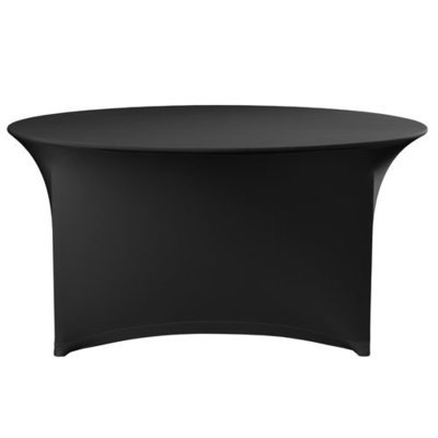 Zwarte stretch voor ronde tafel ø1.8m