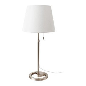 Tafellamp met ronde witte kap ø33cm