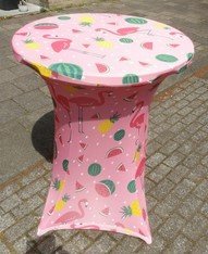 Flamingo stretch voor partytafel ø80cm