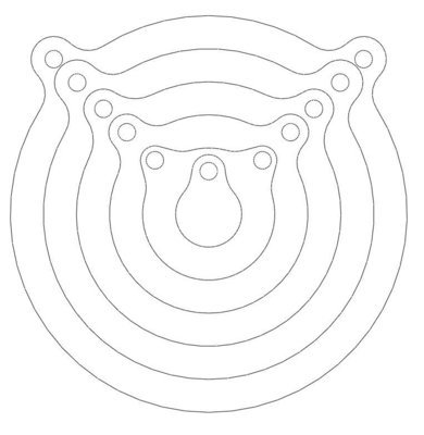 Even set gongs, 1/4 AR500, 2 Even set gongs, 1/4 AR500, 2",4",6",8",10", and 12"