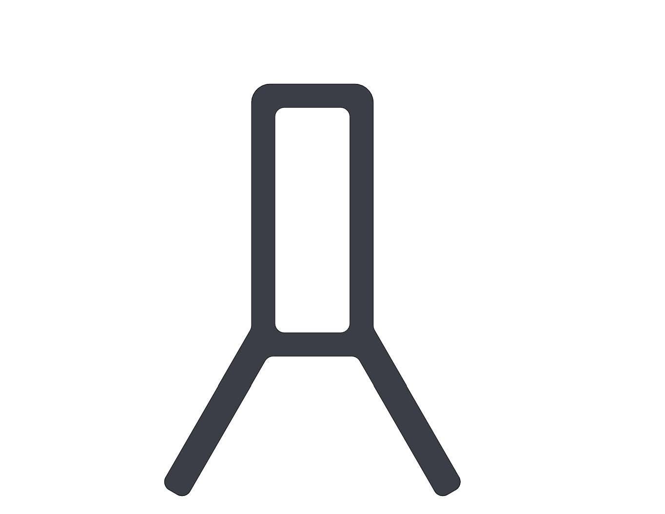A36 2"x 6" steel target standing bracket leg frame, set of 2