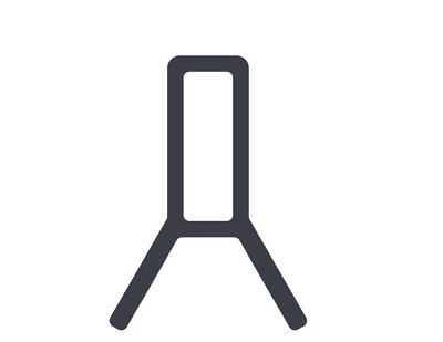 A36 2"x 6" steel target standing bracket leg frame, set of 2