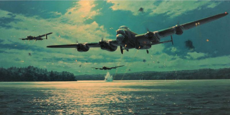 Approach To The Mohne Dam by Anthony Saunders - Aviation Art