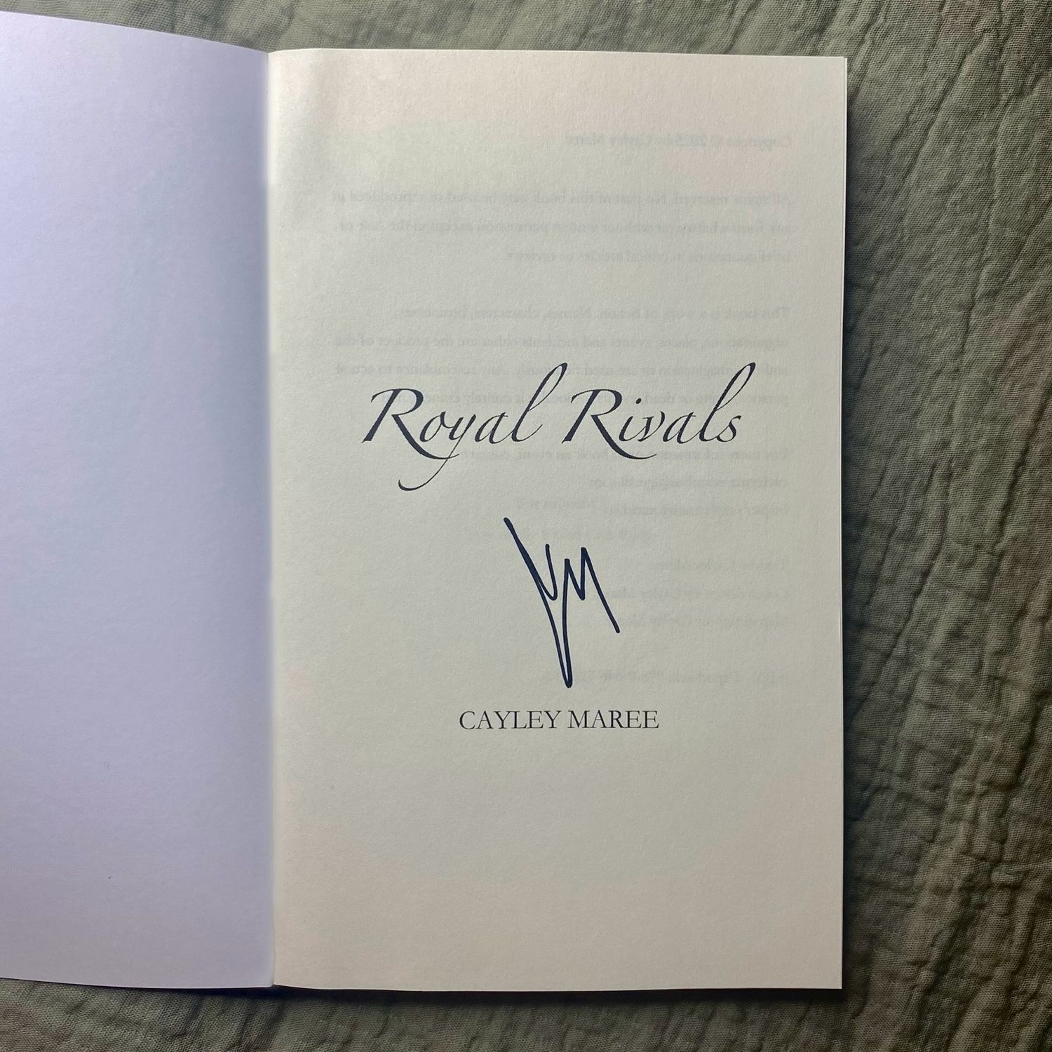 SIGNED Royal Rivals Paperback