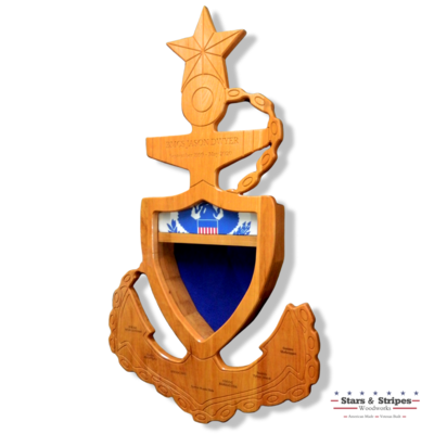 US Coast Guard E7-E9 Military Retirement Shadow Box US Coast Guard E7-E9 Military Retirement Shadow Box