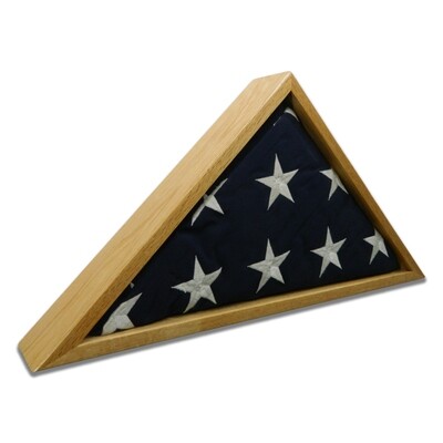 Oak Burial Flag Display Case (5' x 9 1/2' Flag) Oak Burial Flag Display Case (5' x 9 1/2' Flag)