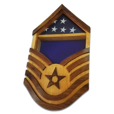 US Air Force E6-E9 Military Retirement Shadowbox US Air Force E6-E9 Military Retirement Shadowbox
