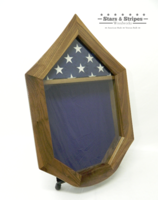 Walnut USAF SNCO Military Retirement Shadow Box Walnut USAF SNCO Military Retirement Shadow Box