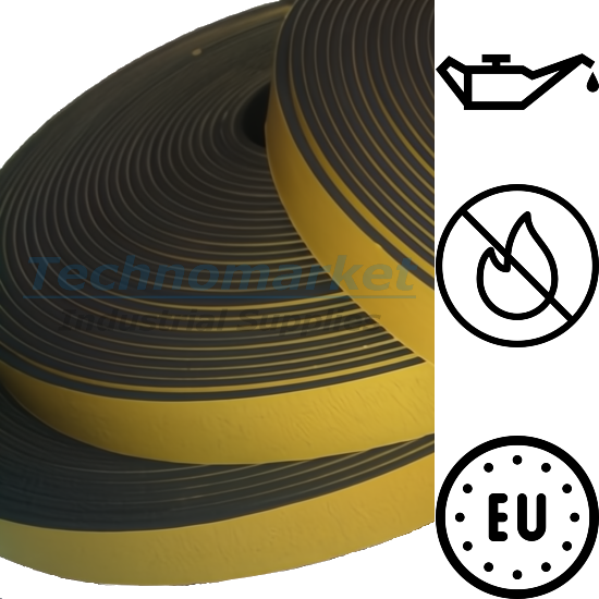 NBR celrubber - Onesided selfadhesive - Roll 10 meter - 2 x 10 mm