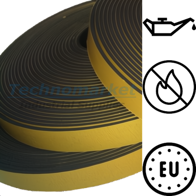 NBR celrubber - Onesided selfadhesive - Roll 10 meter - 2 x 10 mm
