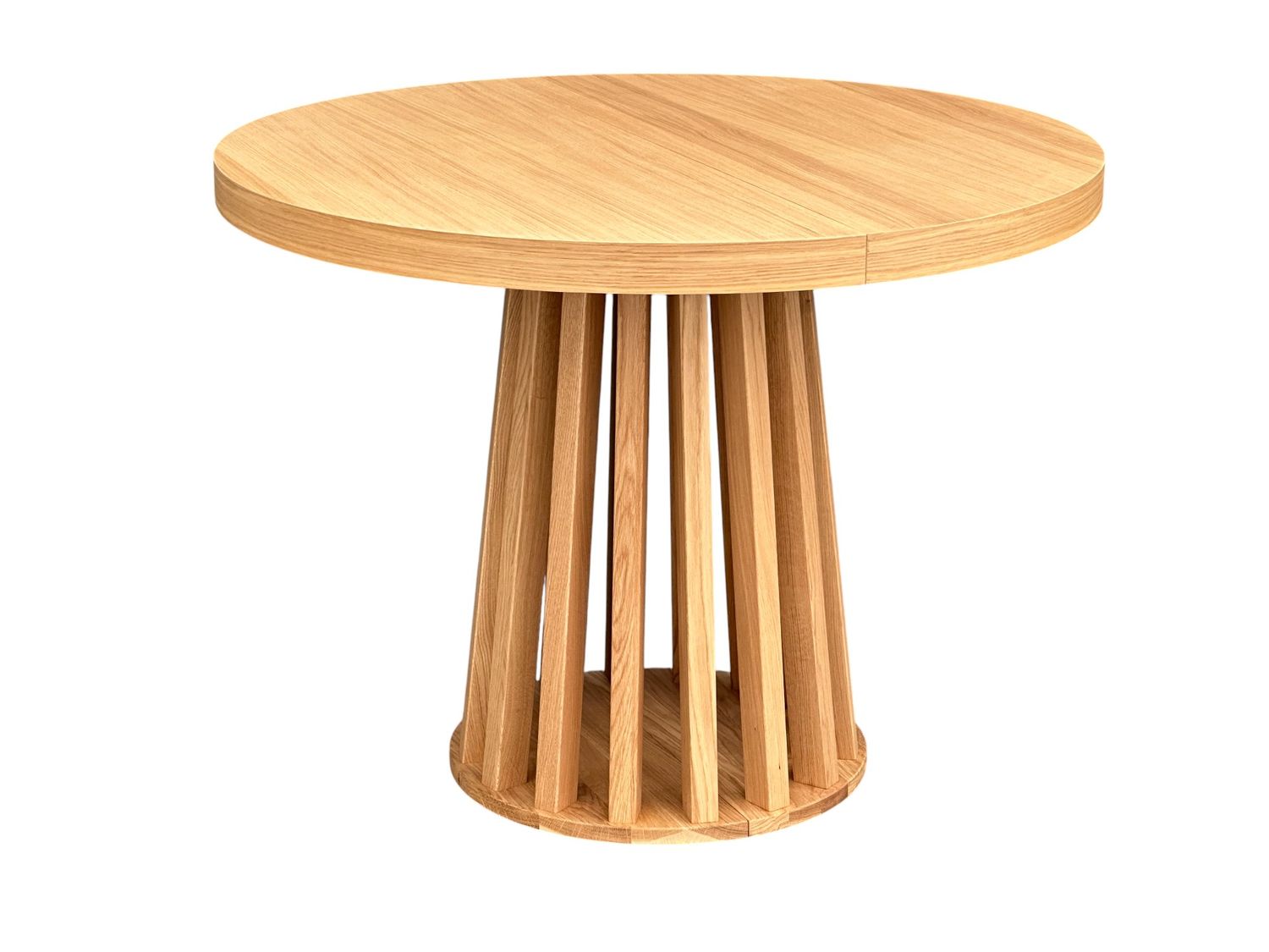 Stół Okrągły Rozkładany Fornir + Lamel Dębowy