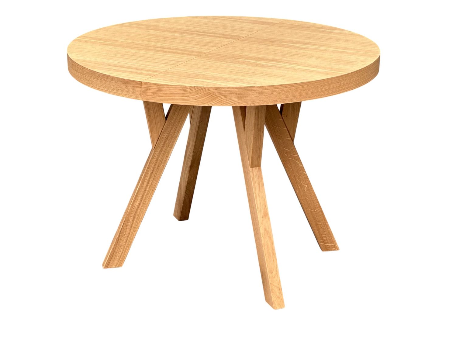 Stół Okrągły Rozkładany Fornir + Nogi Dębowe