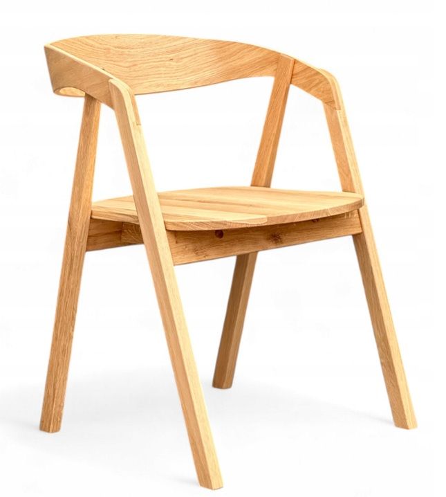Krzesło dębowe z siedziskiem naturalnym