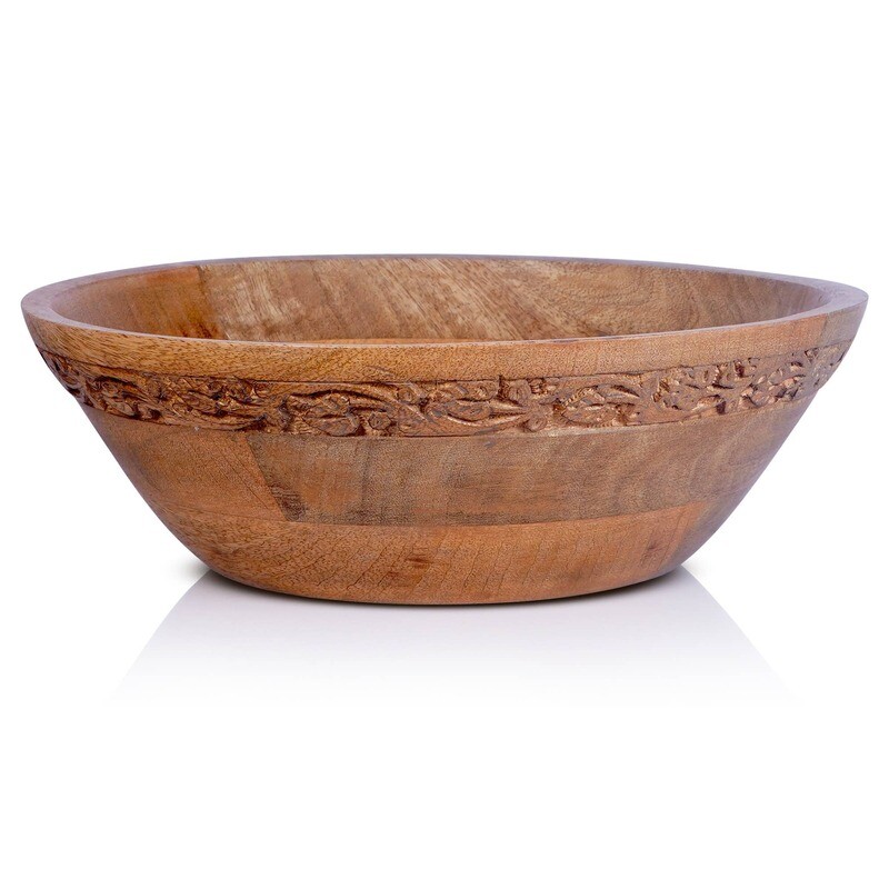 Jasmine Medium Burnt Wood Decorative Bowl