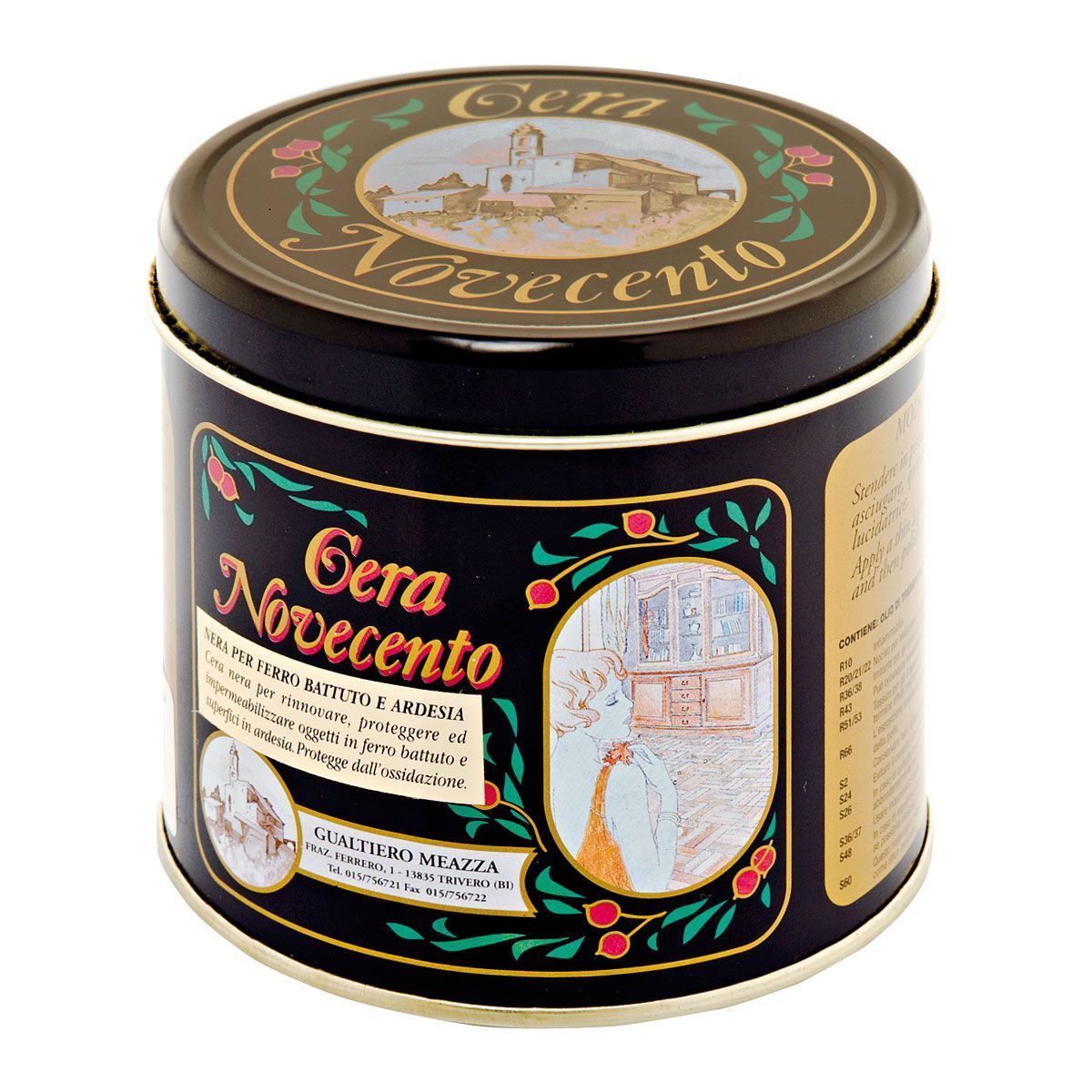 CERA SOLIDA FERRO BATTUTO/ARDESIA, Finitura: Nera, Formato: 5 Litri