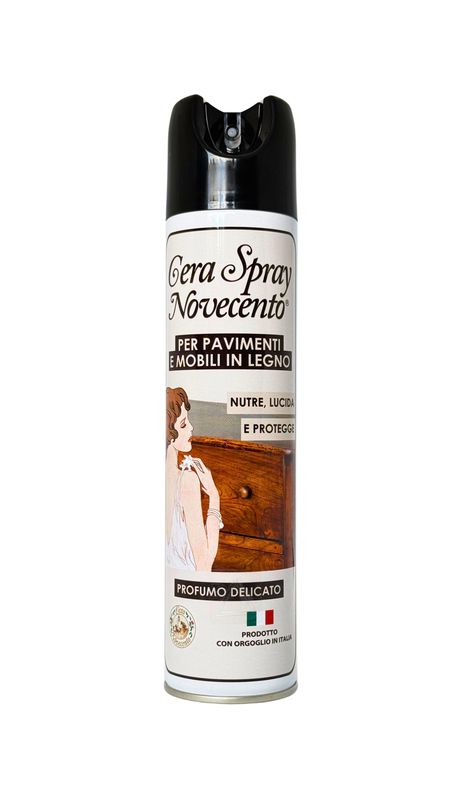 CERA SPRAY  lucidante antipolvere, 400 ml. Per mobili e pavimenti in legno. Anche per marmo.