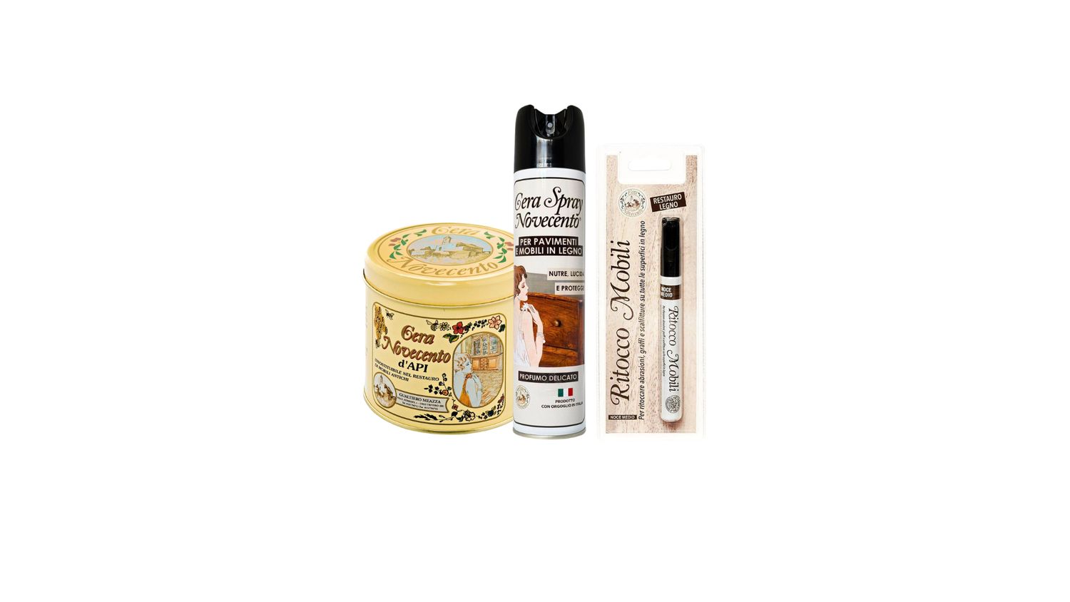KIT RESTAURO BASE: Stick Cera -  Cera d’Api - Cera Spray