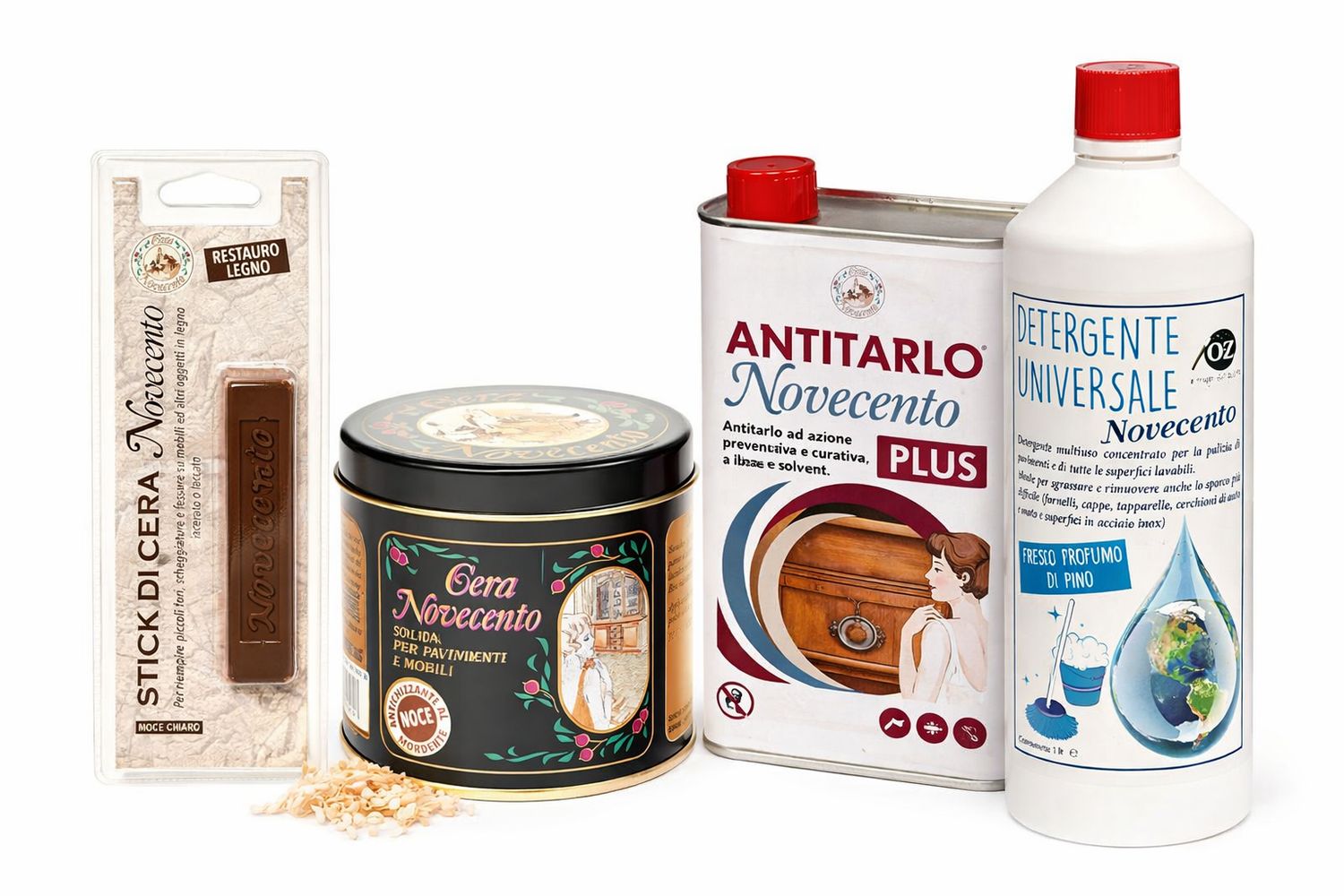 Kit Detergente Universale - Cera Antichizzante - Stick di Cera - Pennello per Cera