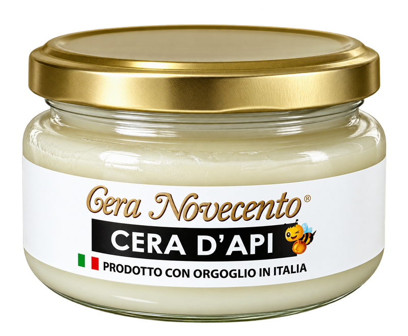 Cera d’api in vetro 200 ml – Nutriente, Protettiva universale per mobili in legno ma anche pietra, marmo, metallo, cuoio.