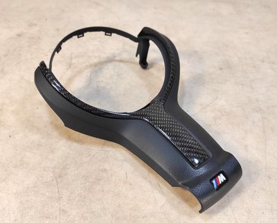BMW X3 X4 X5 X6 F- Series OEM M Steering Wheel Cover Carbon Trim, 32307847440