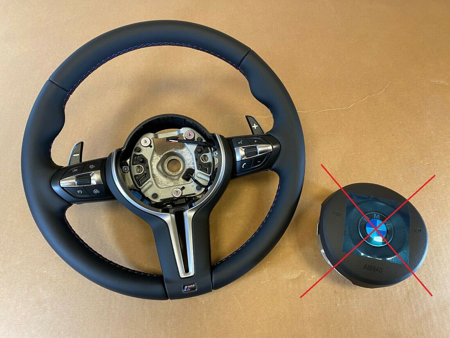 BMW M5 M6 F10 F06 F12 F13 OEM USA M Sport Steering Wheel Paddles Vibro