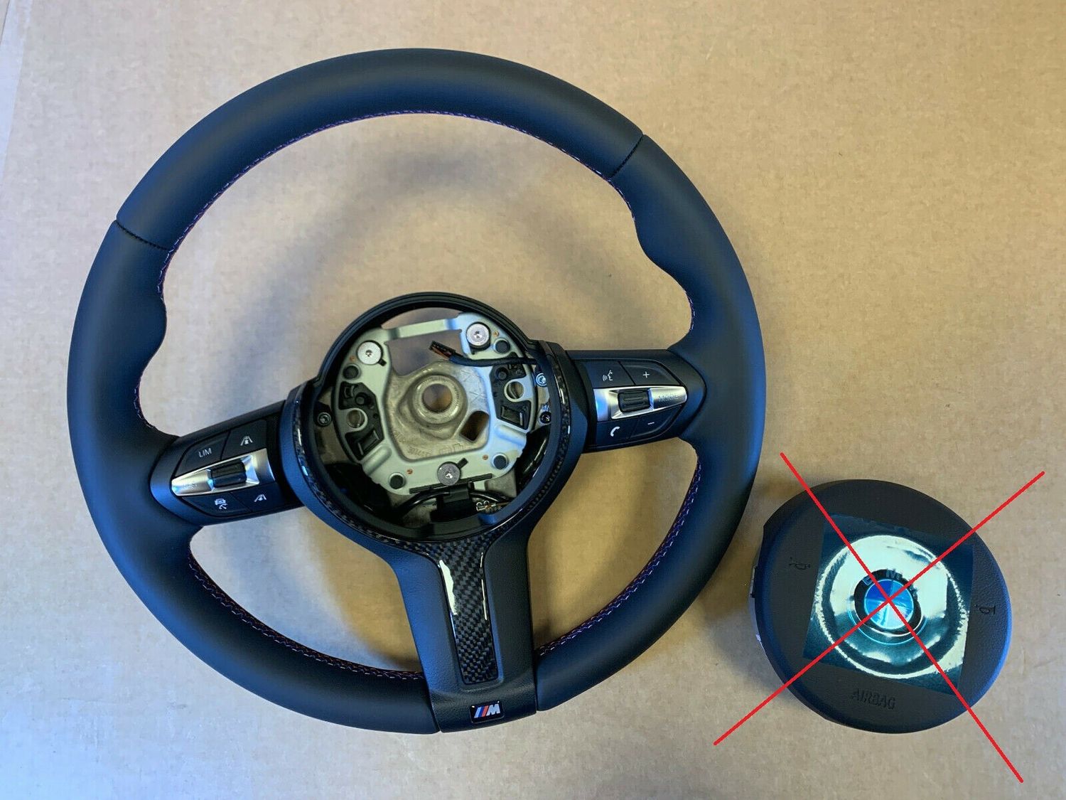 BMW F15 F16 F25 F26 F39 F45 F48 GENUINE USA M Steering Wheel CARBON ACC