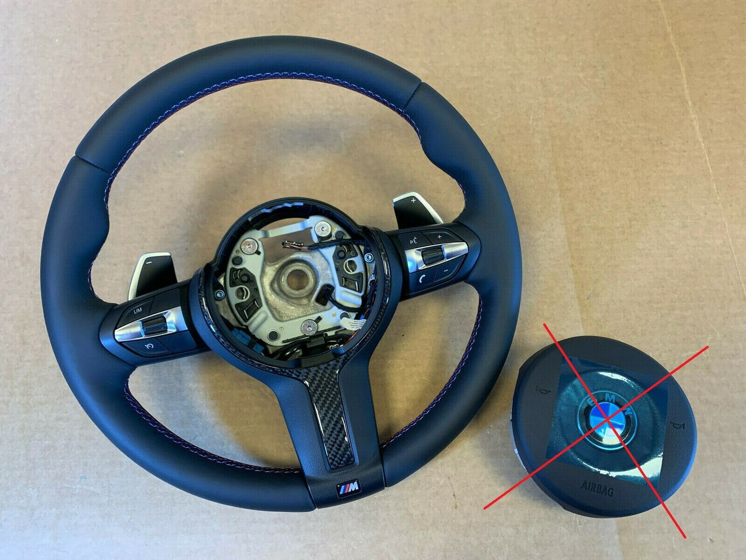 BMW F15 F16 F25 F26 F39 F45 F48 USA OEM M Steering Wheel PADDLES HEATING CARBON