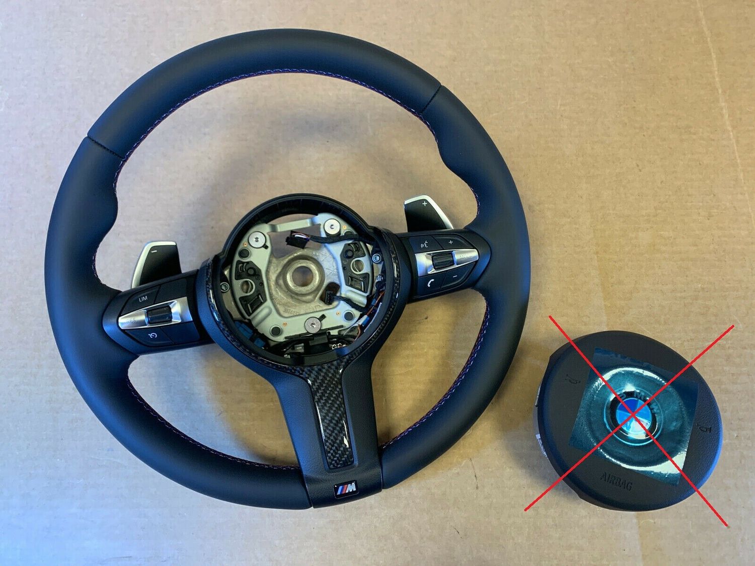 BMW F15 F16 F25 F26 F39 F45 F48 OEM USA M Steering Wheel PADDLES CARBON VIBRO