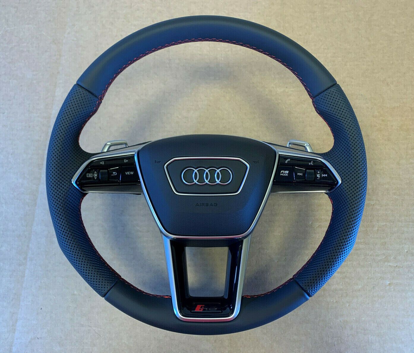 Audi A6 A7 A8 Q8 4K 4N 4M GENUINE RS-line Steering Wheel with Paddles Heating