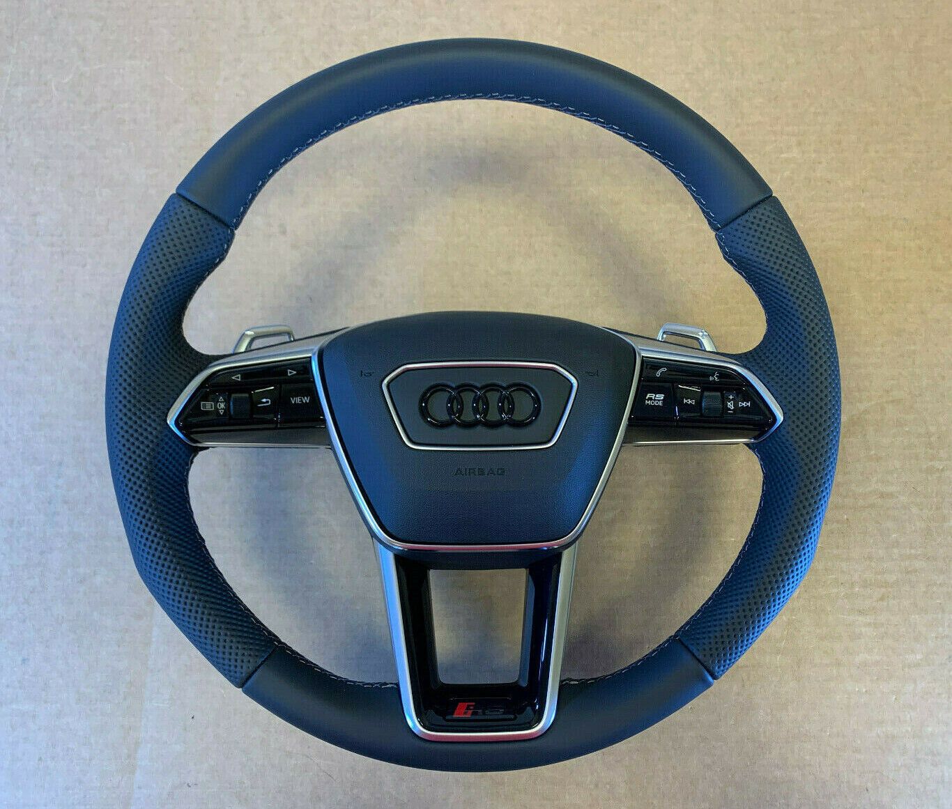 Audi A6 A7 A8 Q8 4K 4N 4M GENUINE RS-line Steering Wheel with Paddles Heating