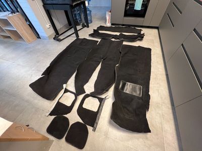 BMW 7 E23 Interiör Golvmatta SET SVART LHD Bil fram till Facelift