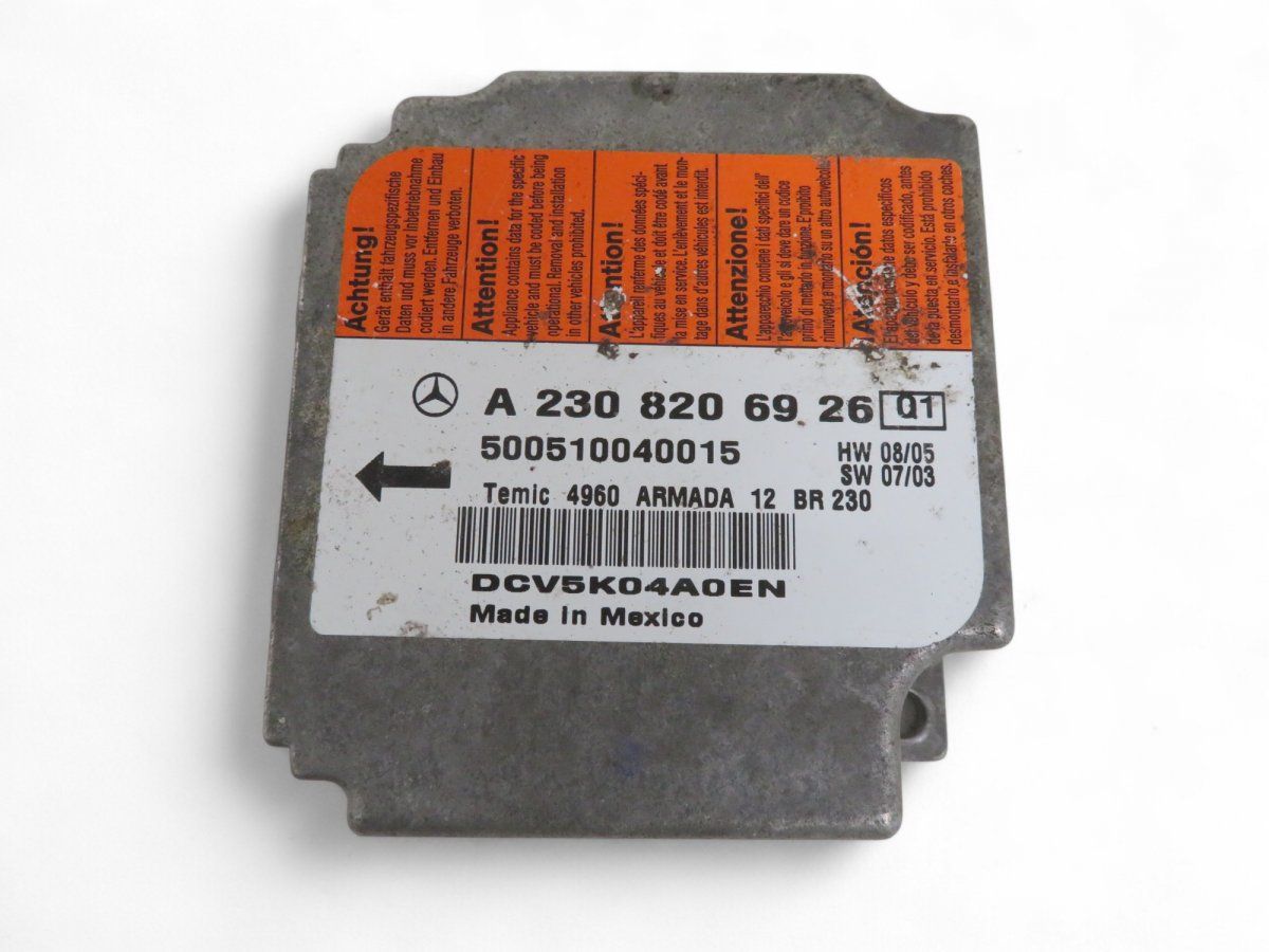 A2308206926 2308206926 A2308205626 2308205626 Airbag Control Unit MERCEDES-BENZ SL-CLASS (R230) (2001-2012)