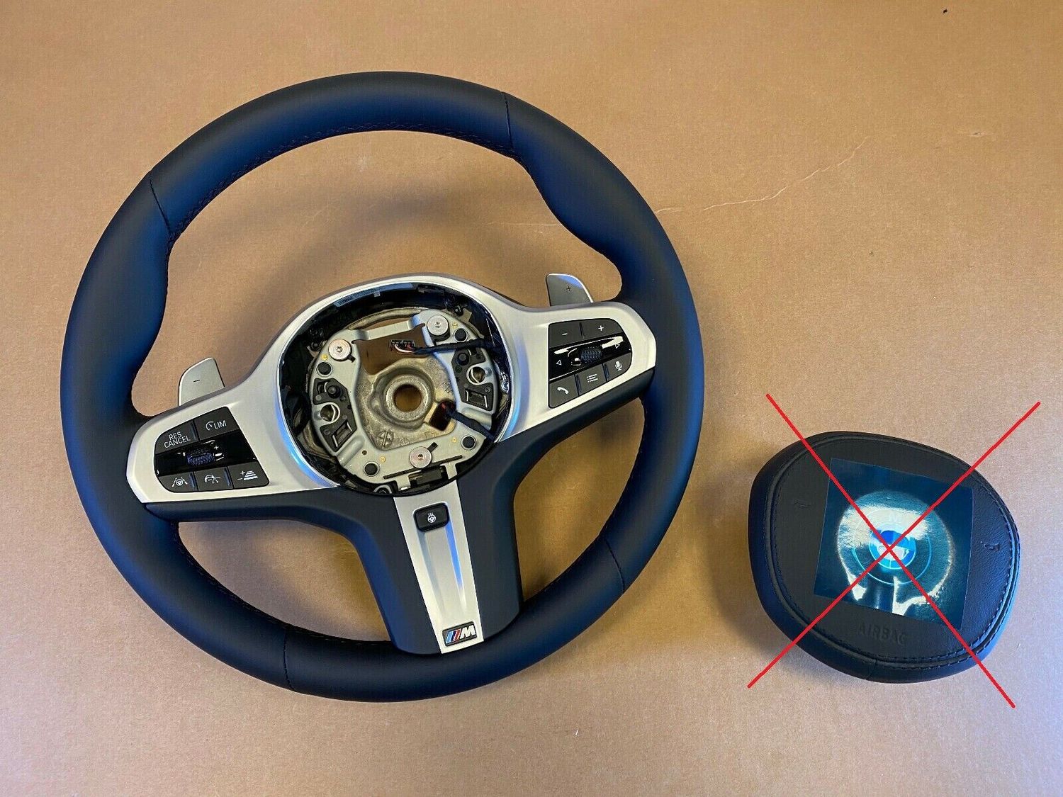 BMW 5 6 X3 X4 G30 G31 G32 G01 G02 LCI M Steering Wheel Paddles HEAT ASSIST VIBRO