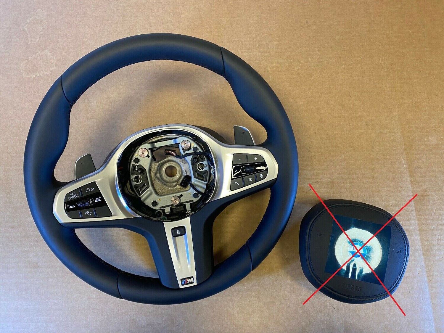 BMW 5 6 X3 X4 G30 G31 G32 G01 G02 LCI M Steering Wheel Paddles HEATED VIBRO ACC