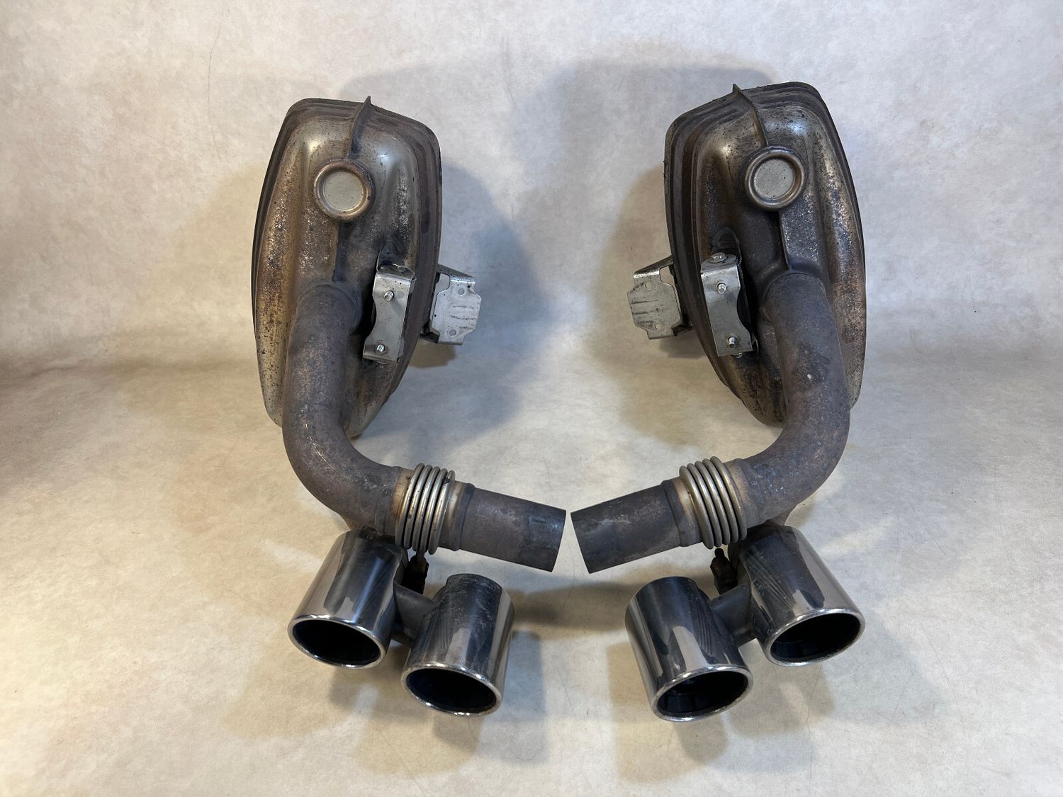 Porsche 911 991 GENUINE Carrera 3.8 Exhaust Muffler Silencer SET Left + Right