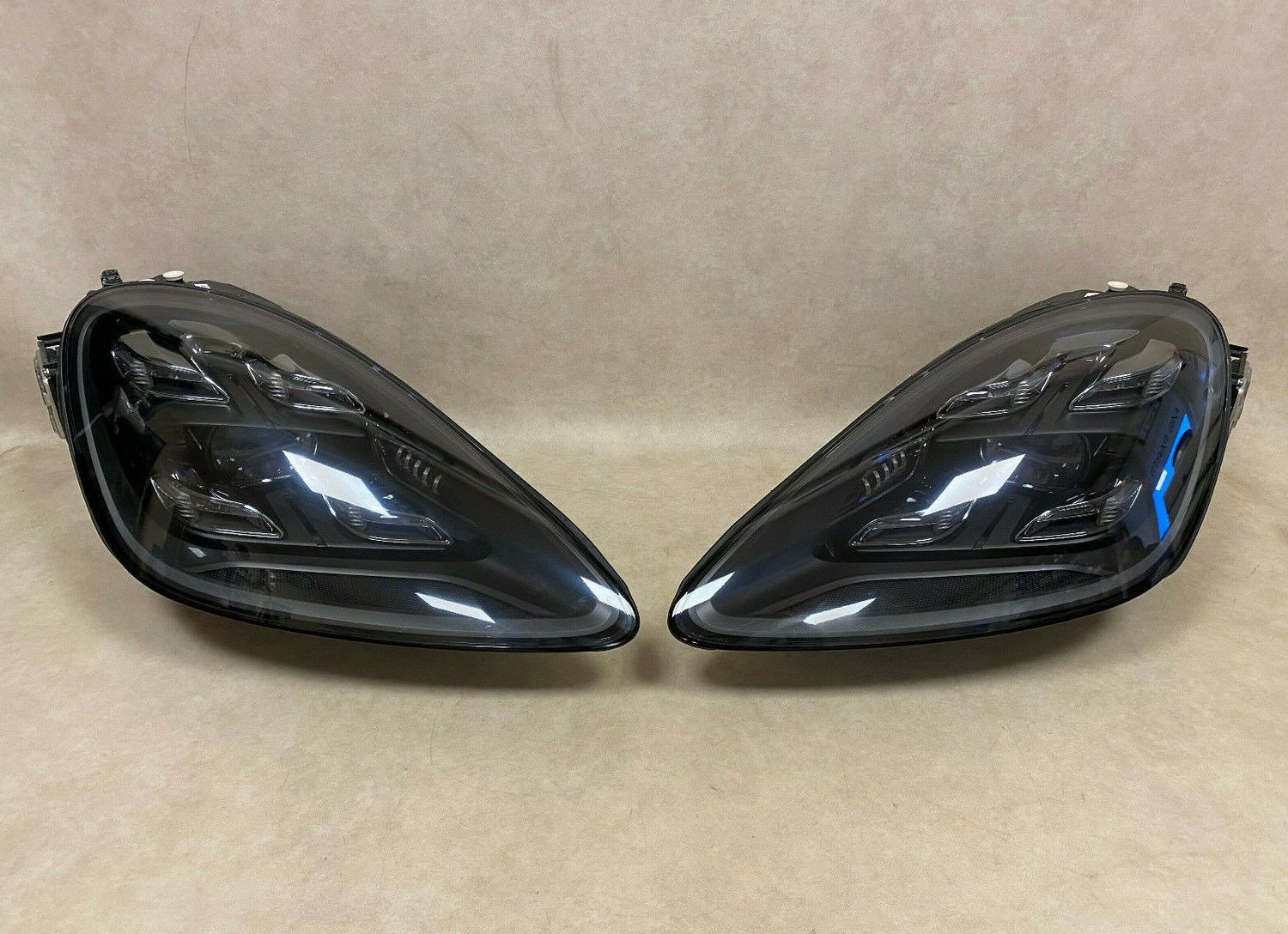 Porsche Cayenne 959 OEM TURBO GTS FULL LED Headlights SET LEFT &amp; RIGHT + BALLAST