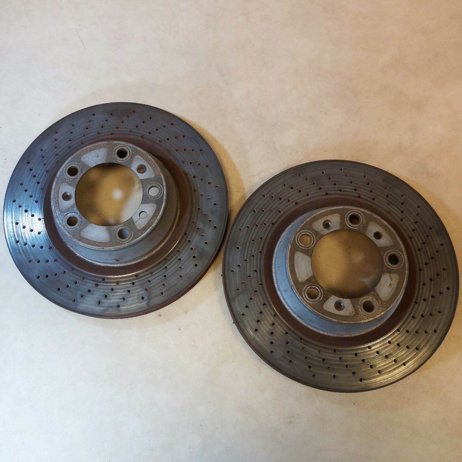 GENUINE PORSCHE 911 REAR BRAKE DISCS SET BRAKING ROTOR PAIR LEFT &amp; RIGHT
