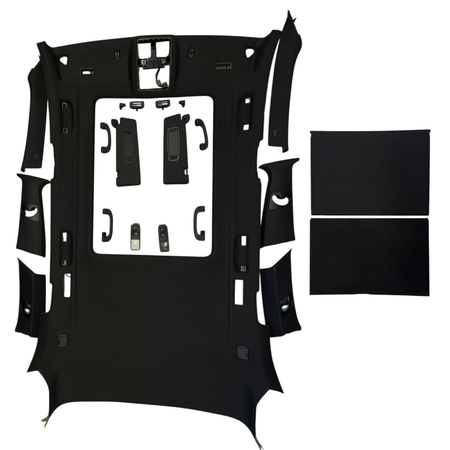 BMW X5 E70 Molded roof lining f panoramic Black Headlining anthracite SET