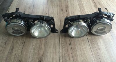 BMW 5 7 E34 E32 GENUINE Ellipsoid Hella Front Headlight Set LEFT &amp; RIGHT