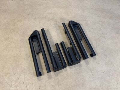 ENSEMBLE DE 4 GARNITURES DE COUVERTURE DE RAIL DE SIÈGE AVANT D&#39;ORIGINE BMW X5 X6 E70 E71 E72 NOIR