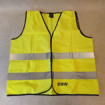 GENUINE BMW Warning Safety Vest High Visibilty Jacket Yellow 82122147800