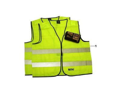 BMW Mini OEM brīdinājuma drošības vestu komplekts x2 gab., augstas redzamības jaka 82262288694