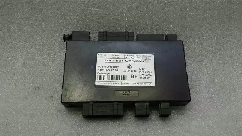 Mercedes CLS W219 W211 passenger seat module A2118700726 seat memory module