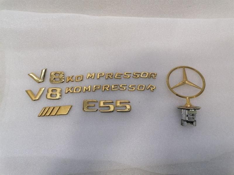 Mercedes E55 Class W211 LOGO GOLDEN MB STAR GOLD AMG COMPRESSOR A2028800186