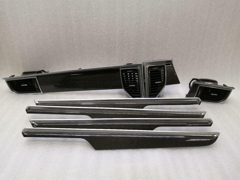 PORSCHE MACAN 95B MACAN TURBO S GTS CARBON FIBER TRIM RHD UK ORIGINAL SET