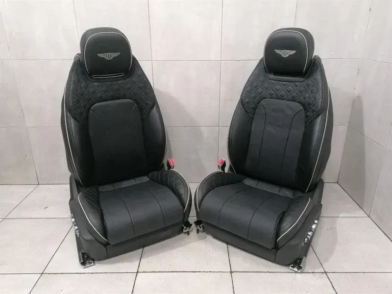 Bentley Continental GTC 18-24 3S 3SD Seats Mulliner Front Seat Interior GT BLACK